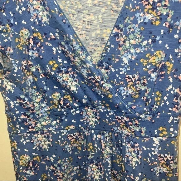 Boden Periwinkle Multi Colored Flowers Floral Short Sleeve Cotton Dress Size 6R‎ - Picture 6 of 10
